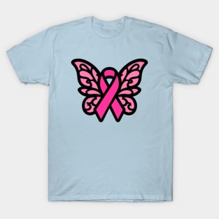 Breast Cancer Awareness Butterfly T-Shirt